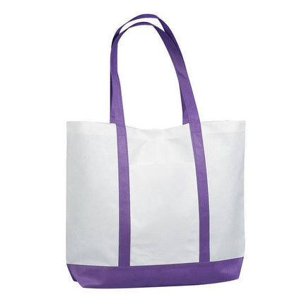 Colored Trim Non-Woven Tote-18"W x 14"H