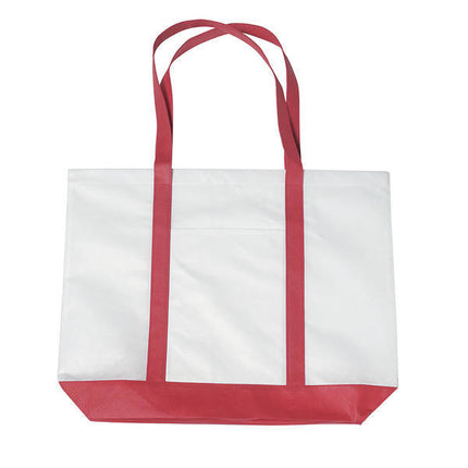 Colored Trim Non-Woven Tote-18"W x 14"H
