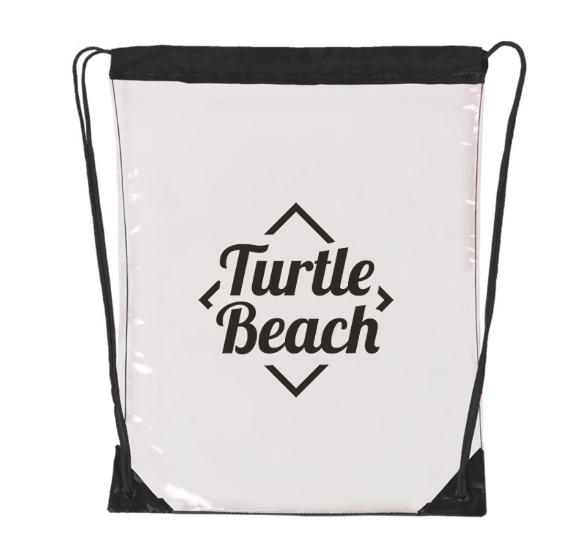 Diamond Clear PVC Drawstring Backpack-14"W x 18"H