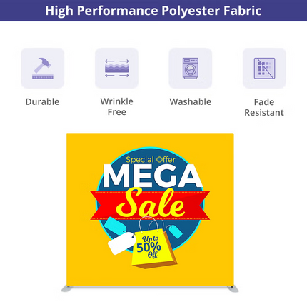 Straight Pillow Case Tension Fabric Backdrop