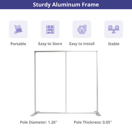 Straight Pillow Case Tension Fabric Backdrop
