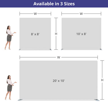 Straight Pillow Case Tension Fabric Backdrop