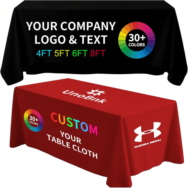 Loose Table Covers/Cloth, 6' - Full Color Printing-top and 4-sides