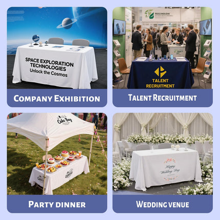 Loose Table Covers/Cloth, 6' - Full Color Printing-top and 4-sides