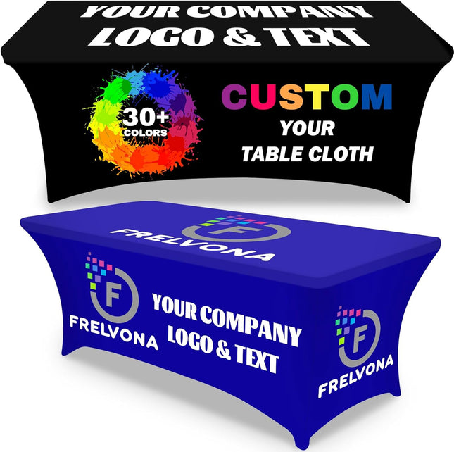 Classic Stretch Table Cover, 8' - Full Color Printing-top and 4-sides